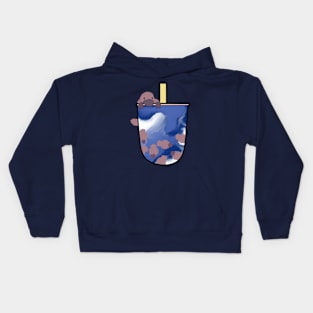 Platypus Butterfly Pea Boba Milk Tea Kids Hoodie